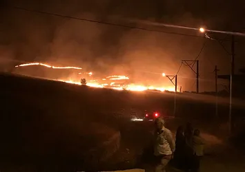 Gökçeada'da korkutan yangın