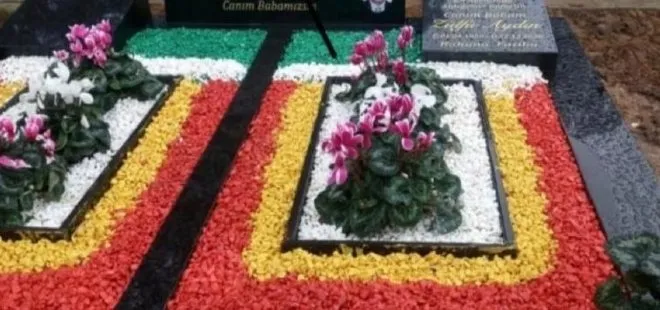 İstanbul’da bir mezar PKK renkleriyle süslendi! Bu skandala CHP’li İBB sessiz kaldı