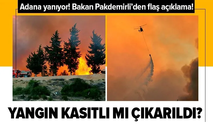 Son dakika: Tarım ve Orman Bakanı Bekir Pakdemirli’den Adana’daki orman yangını ile ilgili açıklama