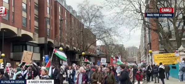 Filistin için Küresel Eylem Günü! Meydanlar Gazze için dolup taşıyor... A Haber İstanbul ve Londra’dan aktardı