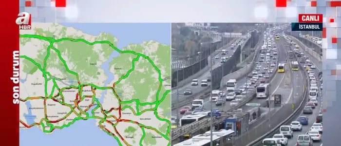 İstanbul'da trafik çilesi! Yoğunluk haritasında son durum ne? - 1