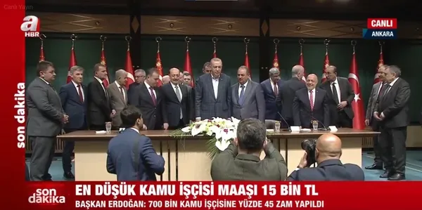 Kamu işçilerinin zammı belli oldu! Müjdeli haberi Başkan Erdoğan açıkladı