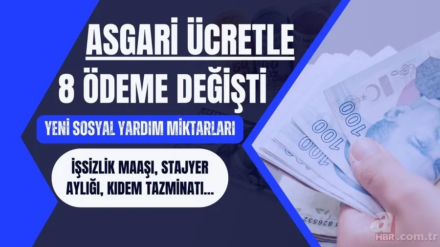 Asgari ücretle 8 ödeme değişiyor! 2025 zammıyla yeni sosyal yardım miktarları: İşsizlik maaşı, stajyer aylığı, kıdem tazminatı... 1