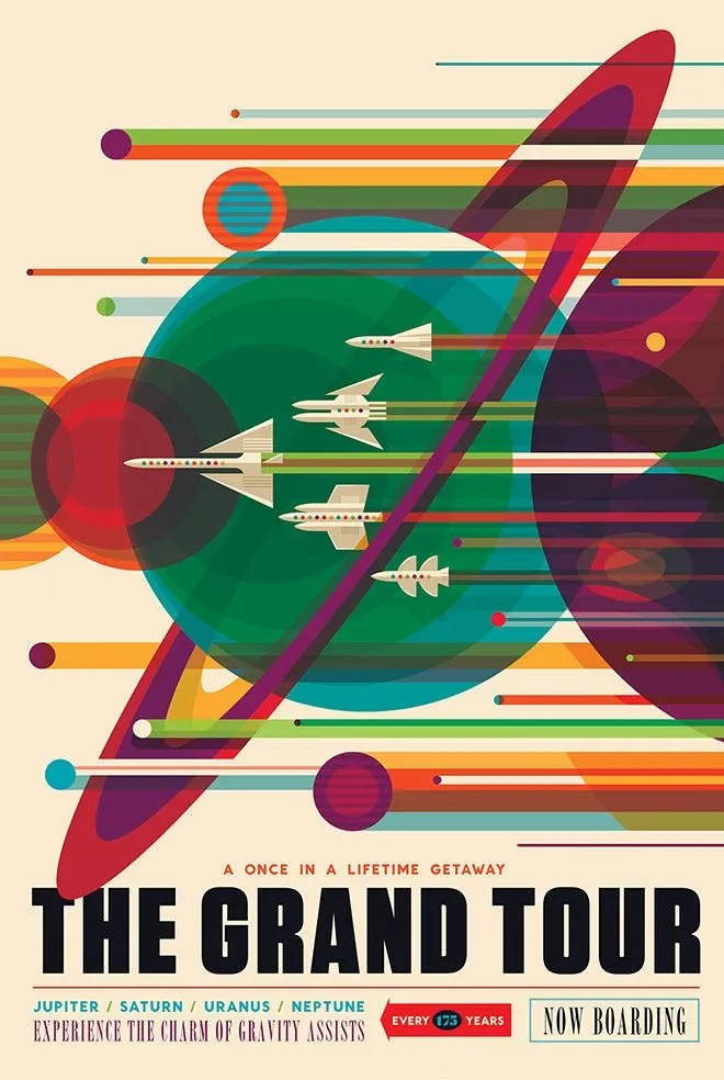 NASA’dan baskıya hazır retro uzay turizmi posterleri