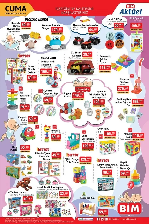 20 Ekim BİM aktüel ürünler kataloğu yayınladı! BİM’de kaşar peynir 169 TL, çay 89,50 TL, ayran 4,90 TL, beyaz peynir 79,50 TL fiyattan satışta