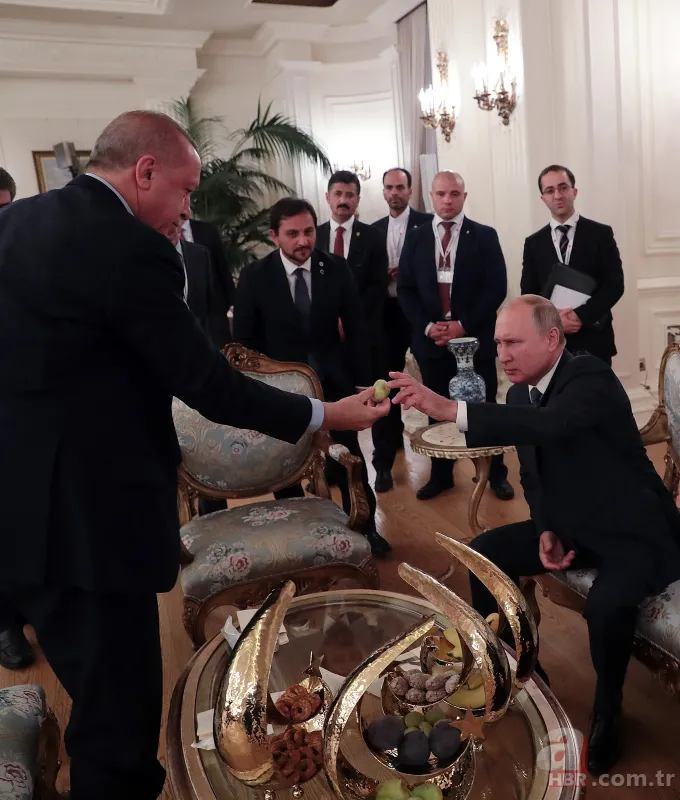 Başkan Erdoğan'dan Putin ve Ruhani'ye incir ikramı 1