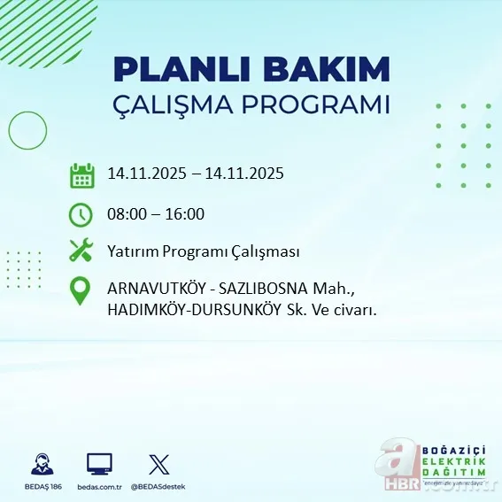 Hemen kontrol edin! 11 saat elektrik olmayacak: İstanbul’da hangi ilçeler kesinti yaşayacak? 2