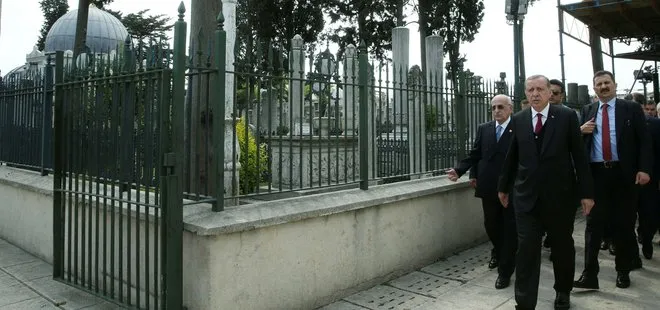 ERDOĞAN'DAN FATİH'İN TÜRBESİNE ZİYARET