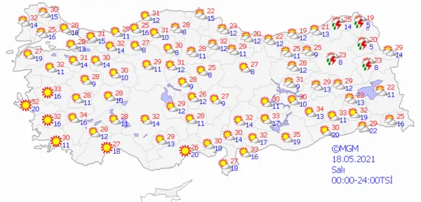 1621004115191.png Meteoroloji Genel Müdürlüğü açıkladı! Tam kapanma sonrasında hava nasıl olacak? İstanbul Ankara İzmir hava durumu - 6