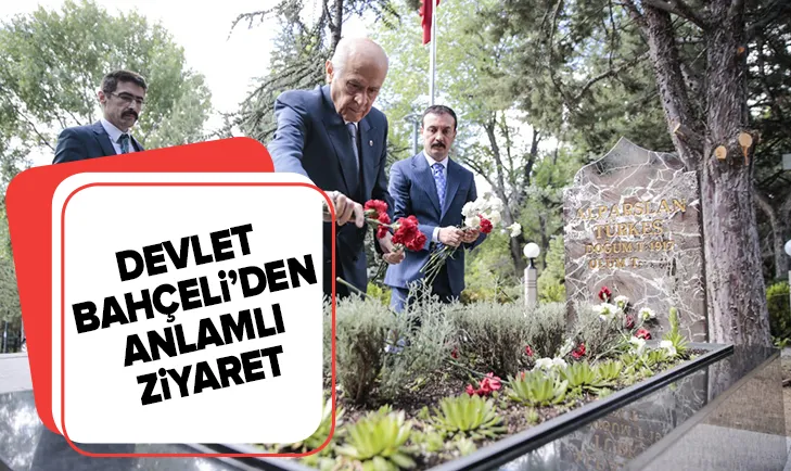 MHP Genel Başkanı Devlet Bahçeli, Alparslan Türkeş’in anıt mezarını ziyaret etti
