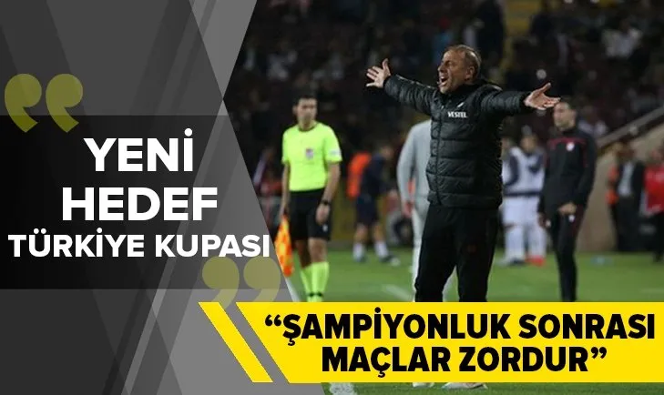 Trabzonspor’da Abdullah Avcı Hatayspor maçı sonrası konuştu: Şimdi kupa maçı için hazırlıklarımıza başlayacağız