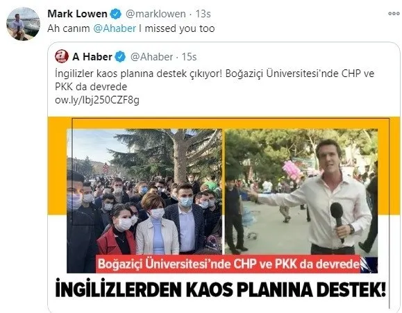 Cumhuriyet Gazetesi BBC muhabiri Mark Lowen’ın Boğaziçi provokasyonuna çanak tuttu! Böyle ifşa oldular