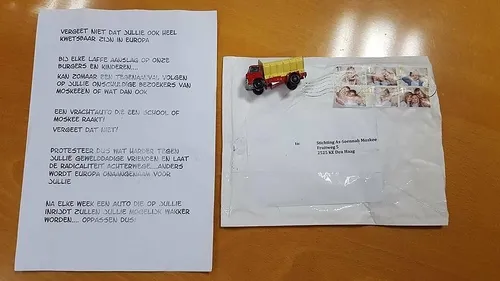 Hollanda'da camiye İslamofobik tehdit mektubu - 1