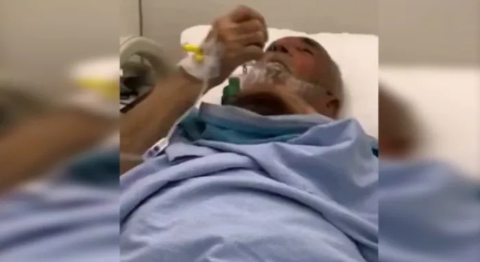 Görüntüler sosyal medyayı salladı! Mehmet amca narkozun etkisiyle abdest aldı - 1