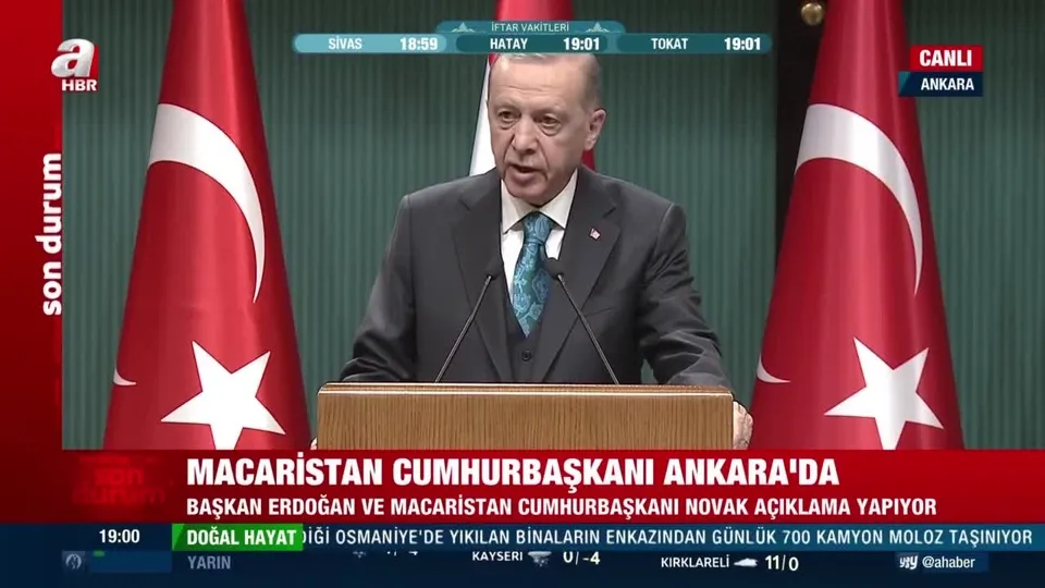 Başkan Recep Tayyip Erdoğan ile Macaristan Cumhurbaşkanı Katalin Novak’tan kritik açıklamalar