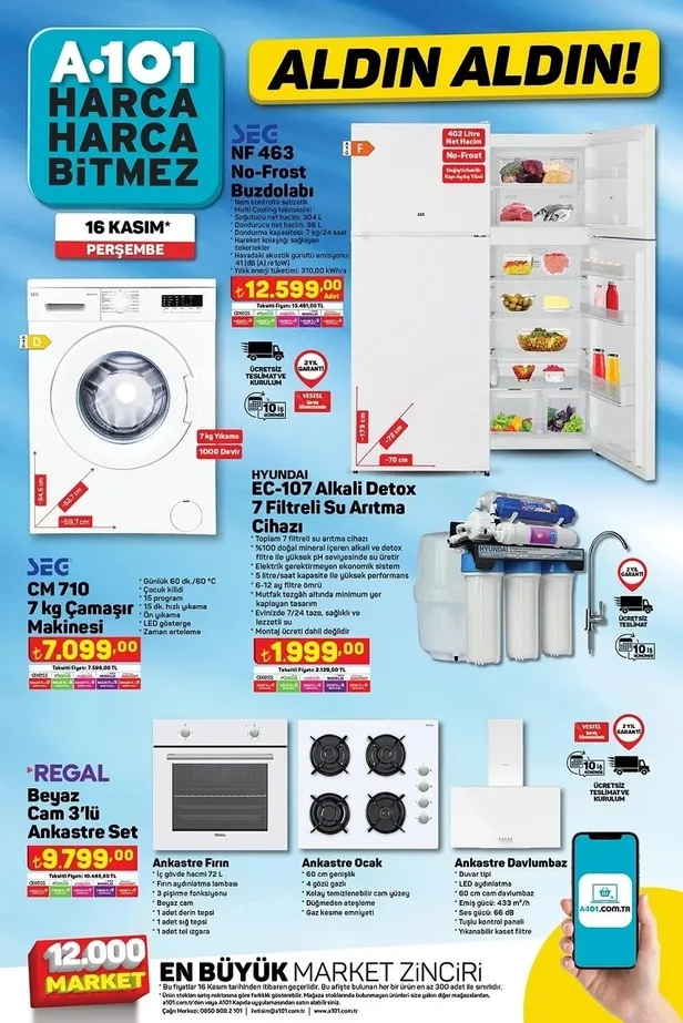 A101 21 Kasım aktüel ürünler kataloğu yayınladı! A101 afişinde Elektrikli ısıtıcı 439 TL, Saç düzleştirici 179 TL, Samsung Cyclone Süpürge 2.799 TL’den satışa sunuluyor