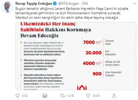 Son dakika: Başkan Erdoğan’dan Levent Camii temel atma töreninde önemli açıklamalar