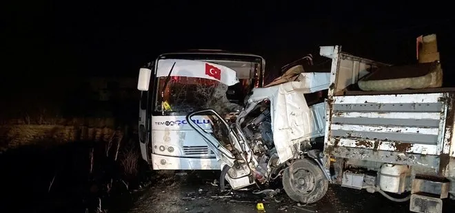 Tekirdağ’da büyük kaza! İşçi servisiyle kamyonet kafa kafaya geldi: 1 ölü 20 yaralı!