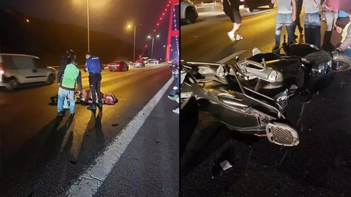 FSM Köprüsü'nde motosiklet kazası: 1 ölü 2 yaralı