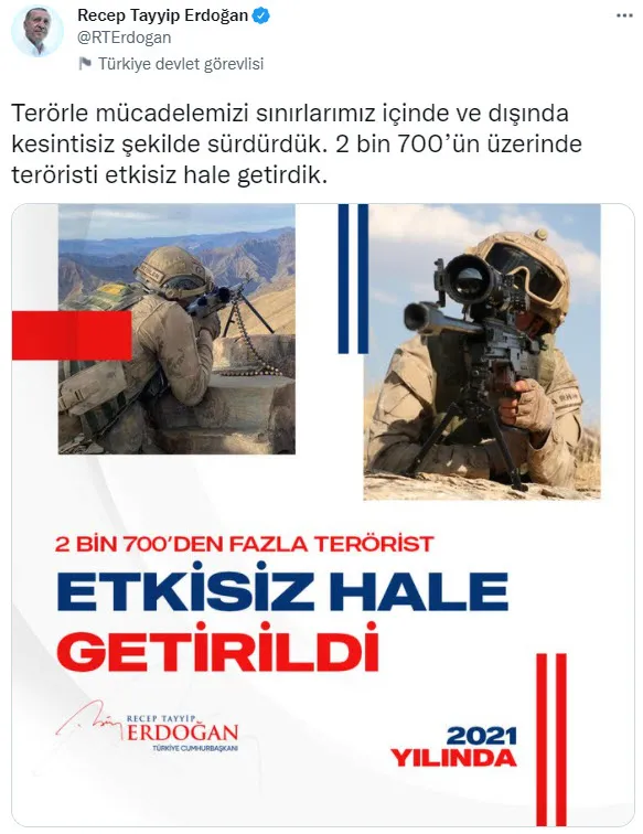 Son dakika: Türkiye 2021’de neler yaptı? Başkan Recep Tayyip Erdoğan tek tek paylaştı