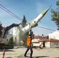 Film gibi izlediler! Minare böyle yıkıldı