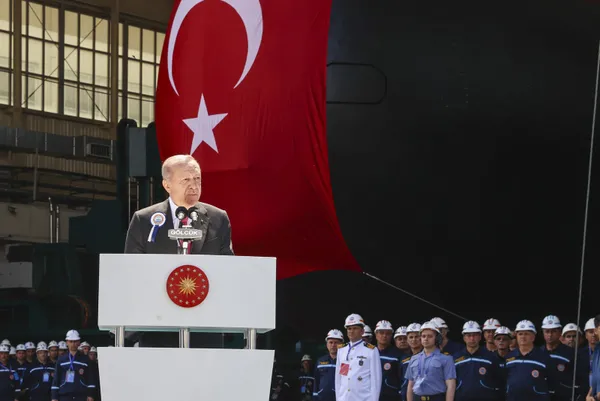 Son dakika: Başkan Erdoğan'dan Hızırreis Denizaltısı Havuza Çekme ve Selmanreis Denizaltısı İlk Kaynak Töreni'nde önemli açıklamalar - 3