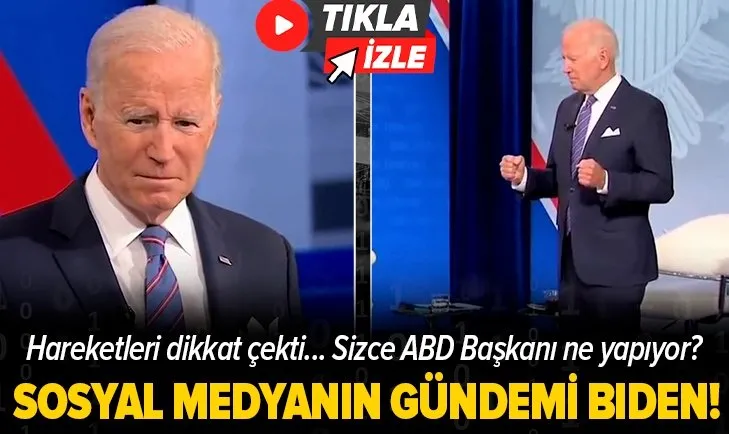 Joe Biden tuhaf hareketlerine devam ediyor! Sosyal medyayı sallayan anlar...