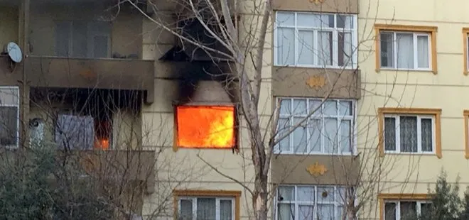 Ev sahibine kızıp oturduğu daireyi ateşe verdi