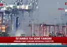 İstanbul Ambarlı Limanında gemi yangını | Video