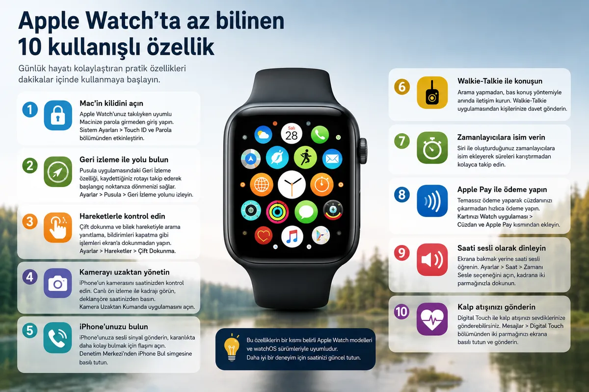apple-watchta-cogu-kullanicinin-bilmedigi-10-ozellik-ayarlar-nasil-yapilir-1783428692055.png Apple Watch, iPhone kamerasını uzaktan yöneterek fotoğraf çekimini kolaylaştırıyor. (Görsel: A Haber)