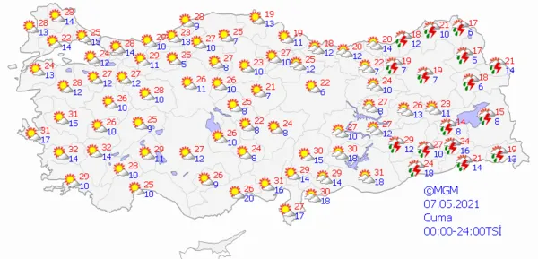 1620225790652.png Meteoroloji'den son dakika sağanak yağış uyarısı! Hafta sonu boyunca etkili olacak! İstanbul Ankara İzmir hava durumu - 4