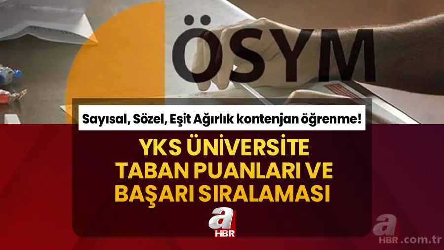 YKS ÜNİVERSİTE TABAN PUANLARI | Sayısal, Sözel, Eşit Ağırlık (SÖZ, EA, SAY, DİL) kontenjan öğrenme! 2023 YÖK ATLAS 4-2 yıllık başarı sıralaması ekranı! 1