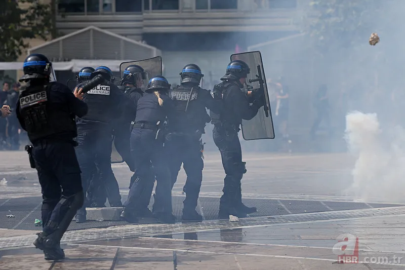 Fransa'da sokaklar yangın yeri! Protestolar ülkeyi kilitledi 18