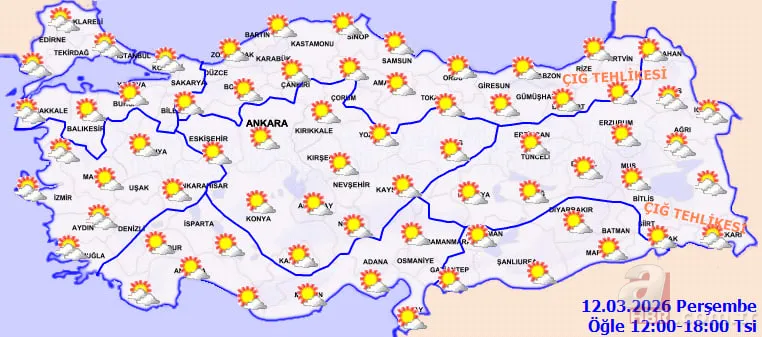 Meteoroloji bölge bölge uyardı: Sıcaklıklar düşüyor! Çığ, sis ve don... 9