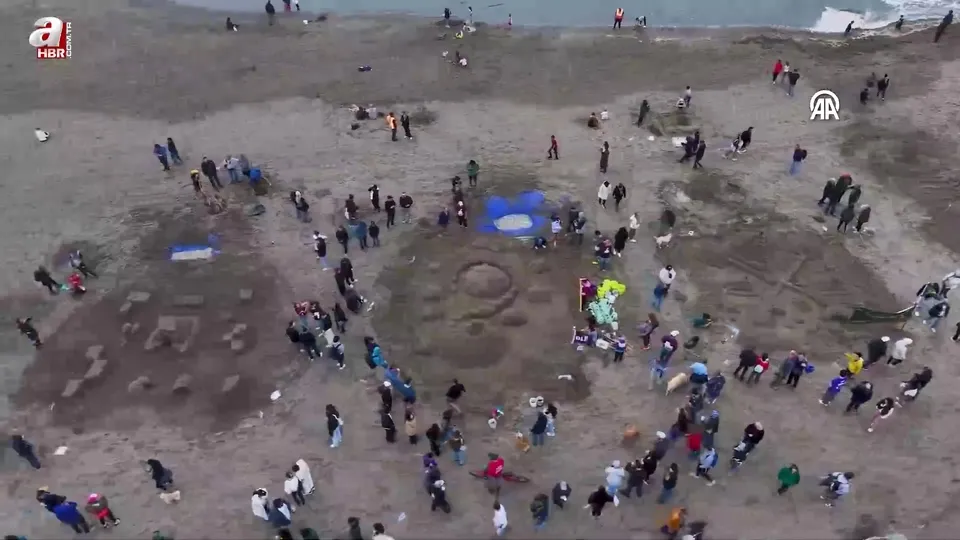 Kumdan kaleler yarıştı