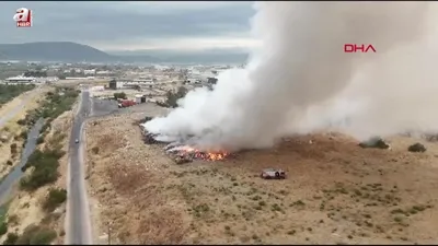 İzmir’de çöp merkezi alevlere teslim oldu!