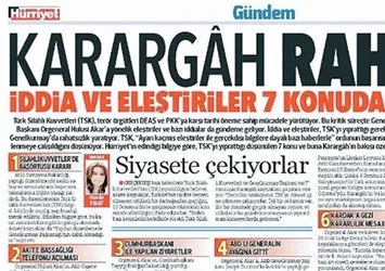 Hürriyet'ten 'Karargah Rahatsız' açıklaması