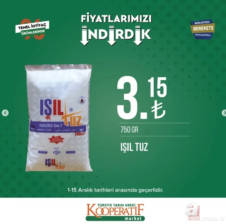 Tarım Kredi Market İNDİRİMLİ FİYAT LİSTESİ! 21,90 TL'den başlayan fiyatlar! Hafta sonu geldi sepetler dolup taşacak! Ayçiçek yağı, tuvalet kağıdı, mercimek, pirinç... 13