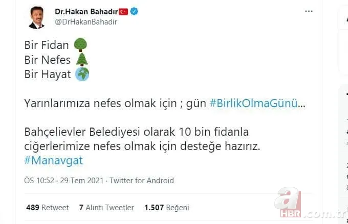 Türkiye yangına karşı tek yürek: Ünlü isimler de destek veriyor! Ormanlara ağaç dikilmesi için büyük kampanya başladı 19