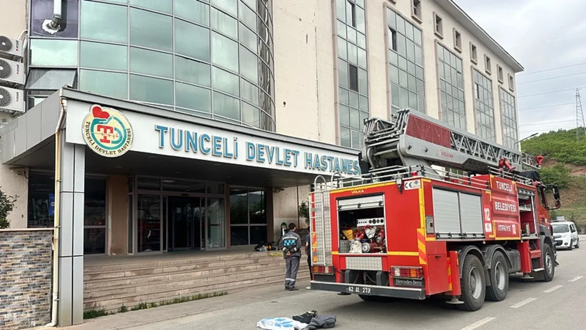 Tunceli Devlet Hastanesi'nde yangın paniği! Hastalar tahliye edildi