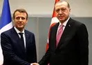 Başkan  Erdoğan Macron ile görüştü