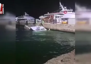 BUDO iskelesinin yanında tekne battı