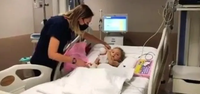 Elif Türkiye’ye el salladı! İşte hastaneden ilk görüntüleri