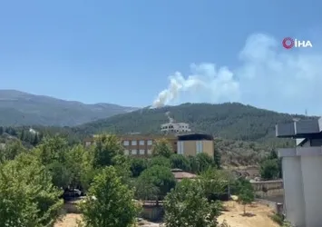 Manisa Spil Dağında korkutan yangın