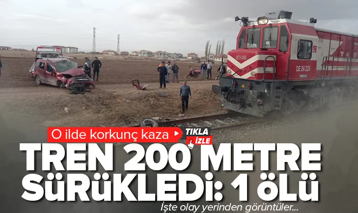 Tren aracı 200 metre sürükledi: 1 ölü