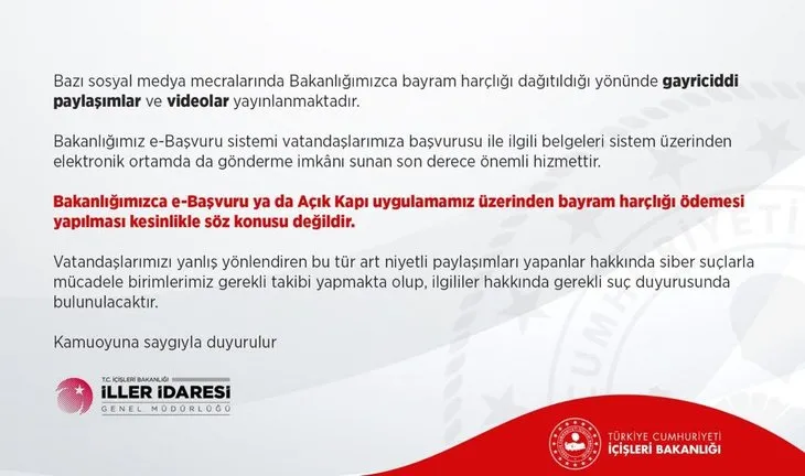 500 TL bayram harçlığı verilecek mi? e-Devlet Açık Kapı ile bayram harçlığı başvurusu alınıyor mu? Resmi açıklama...