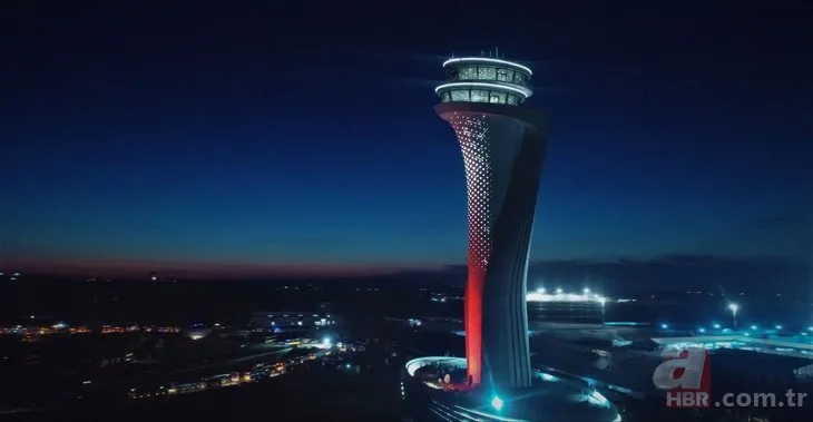 3. Havalimanı’nın kulesi ışık saçtı