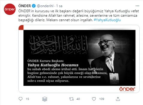 Son dakika: Başkan Erdoğan’ın hocası Mehmet Yahya Kutluoğlu hayatını kaybetti
