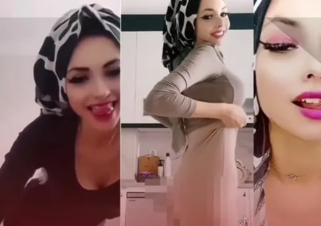 TikTok çukurunda bir rezillik daha! Başörtüsüyle müstehcen videolar çekti | Canlı yayında yarı çıplak dans etti! Tepkiler çığ gibi: TikTok kapatılsın