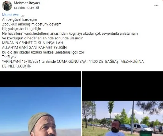 1634396103613.jpg Denizli'de kız arkadaşının üzerinden otomobille geçmesi sonrası hayatını kaybeden Murat Avcı için yürekleri dağlayan paylaşım - 8